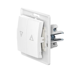 Caduceus Aling Prestige Hidden Installation Button Switch for Roller Shutters 10A, 250V, White, Model 60075.0