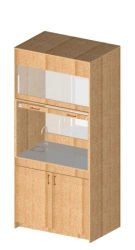 Laboratory Demonstration Cabinet with Transparent Front