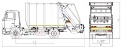 Rear Loading Garbage Truck MK-3549-02