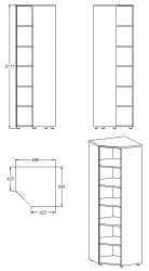 Storage Cabinet for Documents and Office Supplies, Series 431.218
