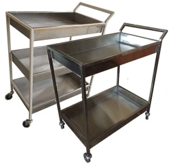 Stainless Steel Dish Collection Trolley with 2 or 3 Shelves