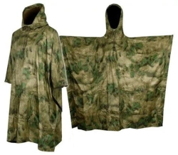 Camouflaged Poncho for Military Personnel with Waterproof Features