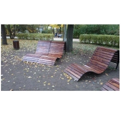 Wooden Lounge Chair (Steel, Pine)