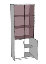 Glass Cabinet for Living Spaces and Offices, Art. Sh12