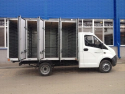 Vans for transporting bakery products type 2790A modifications: 2790A-0000010-12 on the basis of chassis and T/C GAZ Gazelle NN