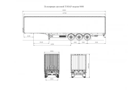 Tonar Model 9888 Cargo Semi-Trailer with Tent and Axles 90422, 90431