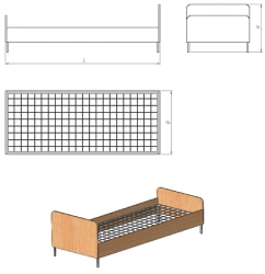 Metal Frame Bed - K.MK Series