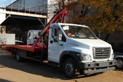 Special Tow Truck with Hydraulic Crane SMA203 on GAZ Chassis C41R13, C41R33, C4