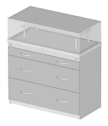 Horizontal Display Case 1000x500x1035 mm