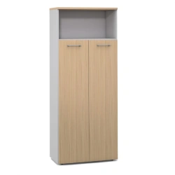 Unica Office Furniture - 2-Door High Cabinet with Niche, Model F6H