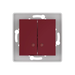 Caduceus Aling Prestige Dual Switch with Indicator 10AX 250V, Burgundy, Model 6026.3