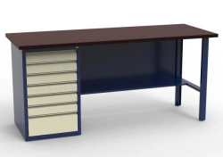 Single-pedestal Workbench with Laminated Plywood Top - SV-1T.07.00.19.FL