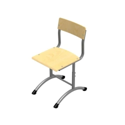 Adjustable Student Chair with Plywood Seat and Backrest