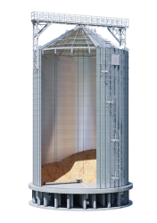 Flat-Bottom Metal Silo for Grain Storage SPA4074-14.52-21