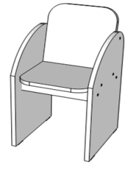 Wooden Kindergarten Furniture: Play Module "Chair