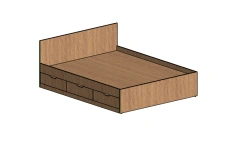 Double Bed with Pull-Out Drawers GM 31.09.12.121.004.62.00