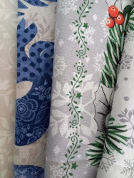 Cotton Fabric "Snowflake" with Oil and Water Repellent Coating