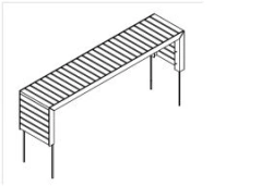 Wooden Bench for Public Spaces and Patios, Model 10104/1