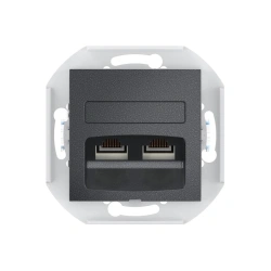 CADUCEUS ALING PRESTIGE Double Computer Socket with Keystone RJ45 Modules