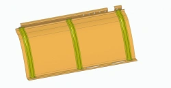 Left Rear Ceiling Panel for LiAZ 621365 - Part No. 621365-5702247-77