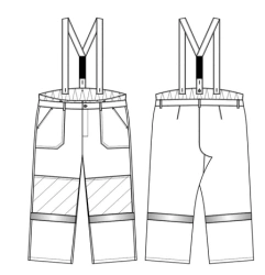 Three-Piece Winter Work Suit with Jacket, Bib Overalls, and Vest" TST-5458M