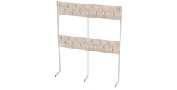 Single-Sided Floor Hanger for 30 Garments 1530x300x1800mm