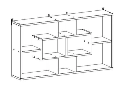 TV Shelf DPOL-6.12.01 - Durable 16mm MDF with PVC Edging
