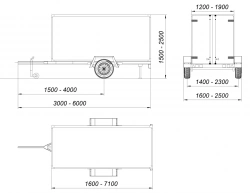 Car Trailer up to 750 kg - Trailer76 71798