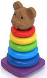 Stacking Rocker Toy "Bear" - Safe and Colorful for Kids