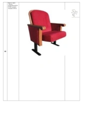 Titan Chair for Auditoriums, Size 550×630/740×980 mm, Cushion Thickness 140 mm