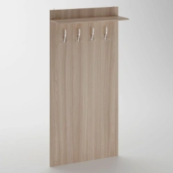 Wall-Mounted Clothes Hanger with Metal Hooks