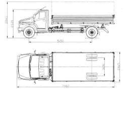 GAZ-SAZ-250712 Dump Truck with Triangular Unloading on C41RB3 Chassis