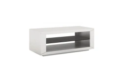Glossy White Coffee Table with Tinted Glass - BELLA LD.653150.000
