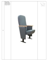 Audience Chair, Model "Alpha", Size 540*720*1000 mm, Cushion Thickness 140 mm