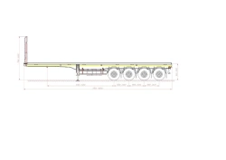 Semi-Trailer 98132A - Load Space with Bearing Frame and Platform