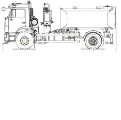 Combined Road Maintenance Machine KO-829A1, KAMAZ-43253-G5 Chassis