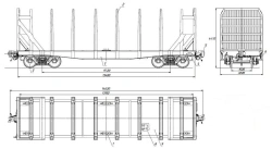 Timber Transport Platform for Heavyweight Containers, Model 13-6707 GRUV-1019.00.00.000