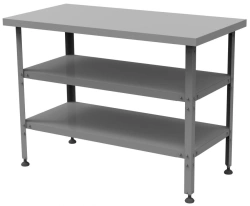 Food Preparation Table Without Edges, 2 Shelves Model SRP-0-0.6/1.2-2P