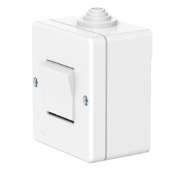 Single Push Button Switch for Open Wiring 10A, 250V~, IP55, White, Art. 210