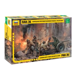 German Anti-Tank Gun PAK-36 Model Kit with Crew