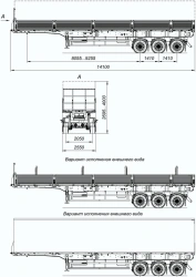 Tri-Axle Cargo Semi-Trailer 9408-15 with CEYLAN AS-1210-225-ST-OV Axles, 12 Ton Capacity