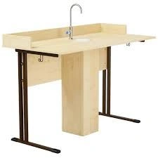 Laboratory Table with Square Metal Frame