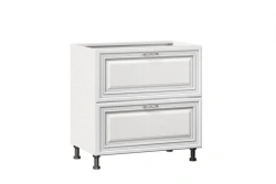 Lux White Kitchen Cabinet Type 4 LД.270940.000 with 2 Drawers