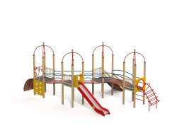 Children's Play Complex with Four Towers, Height 1500 mm - Model DIK 4.141