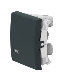 Caduceus Aling Mode Hidden Single Key Cross Switch with Indicator 10AX 250V Anthracite, Model 678.A