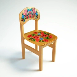 Children's Chair "Myth" with Khokhloma Painting, Model 20028