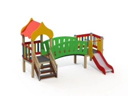 Children's Play Complex with Towers and Bridge H=700 mm