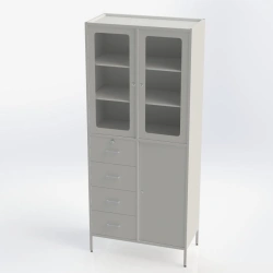 Metal Medical Cabinet for Senior Nurse Storage - SHMY Model