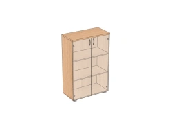 Document Cabinet with Transparent/Tinted Glass, Medium Size, Wide 800*405*1230 mm, Model ApShSS-8