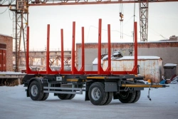 Non-extendable Timber Transport Trailer SAV 83432RC1...RC7 with Cones